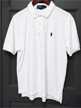 Polo by Ralph Lauren Polo White Navy Pony Classic Fit Preppy Cotton Men’s Large